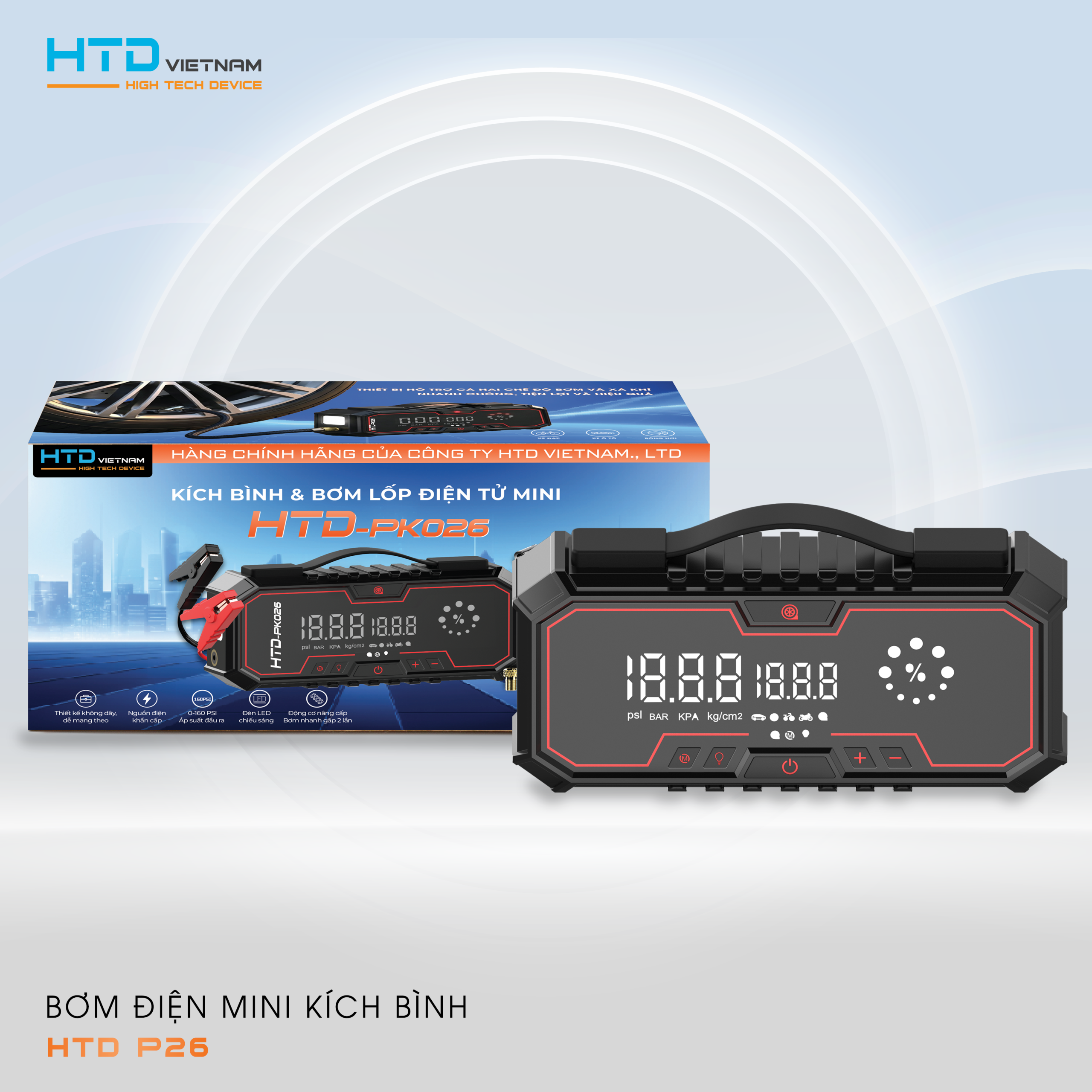 Bơm Điện Mini Kích Bình Ôtô P25 Giải Pháp Cứu Pin Và Bơm Lốp Siêu Tiện Lợi