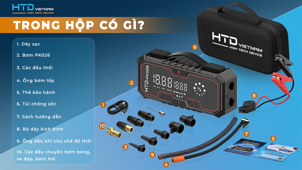 Bơm điện cầm tay kích bình ôtô PK026: BƠM ĐIỆN TỬ CẦM TAY CÓ KHẢ NĂNG KÍCH BÌNH MỚI NHẤT NĂM