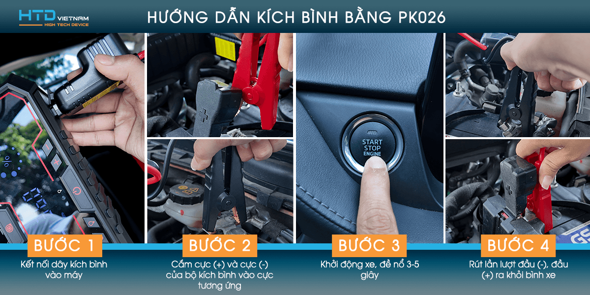 Bơm điện cầm tay kích bình ôtô PK026: BƠM ĐIỆN TỬ CẦM TAY CÓ KHẢ NĂNG KÍCH BÌNH MỚI NHẤT NĂM