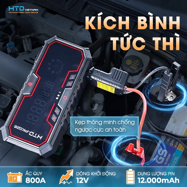 Bơm điện cầm tay kích bình ôtô PK026: BƠM ĐIỆN TỬ CẦM TAY CÓ KHẢ NĂNG KÍCH BÌNH MỚI NHẤT NĂM