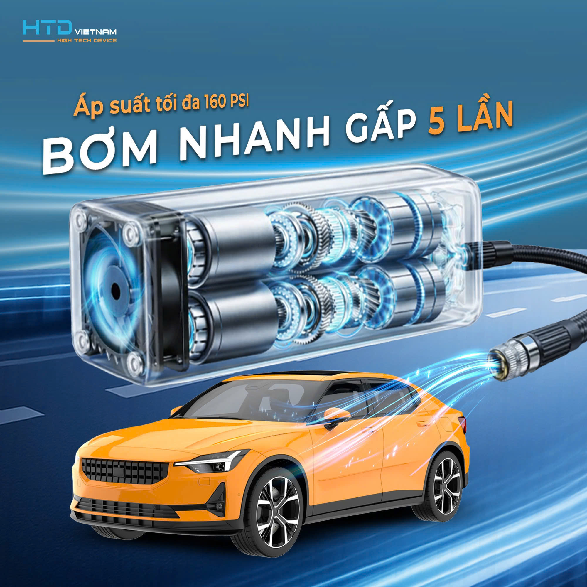 Bơm điện mini P25: BƠM ĐIỆN TỬ CẦM TAY, BƠM 4 BÁNH XE CHỈ TRONG 1 LẦN SẠC