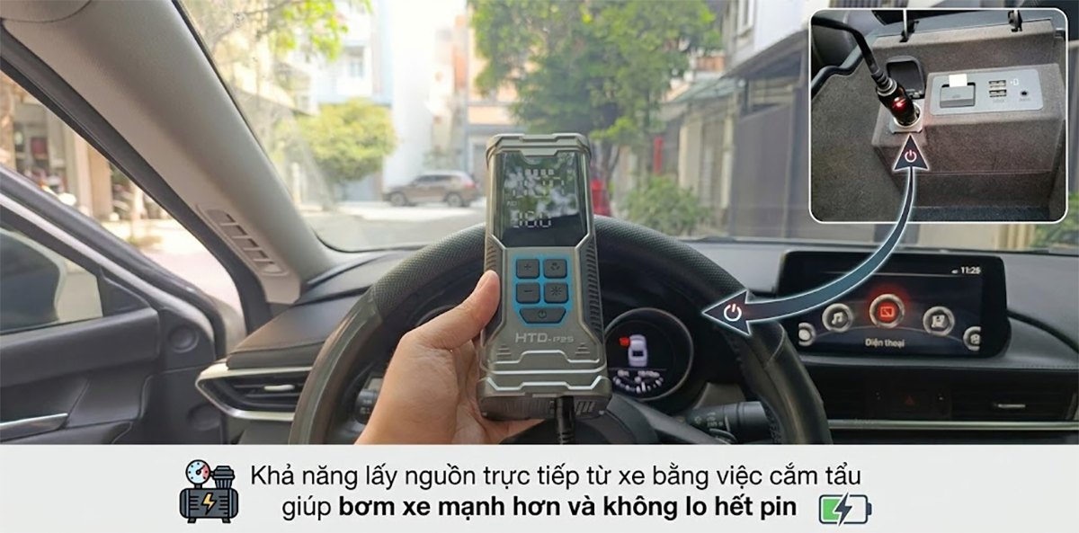 Bơm điện mini P25: BƠM ĐIỆN TỬ CẦM TAY, BƠM 4 BÁNH XE CHỈ TRONG 1 LẦN SẠC