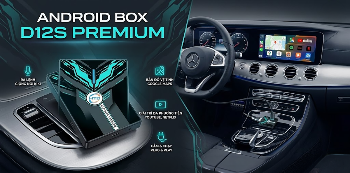 Trải nghiệm giải trí chuẩn xe sang với Android Box cho Mercedes mới nhất 2026