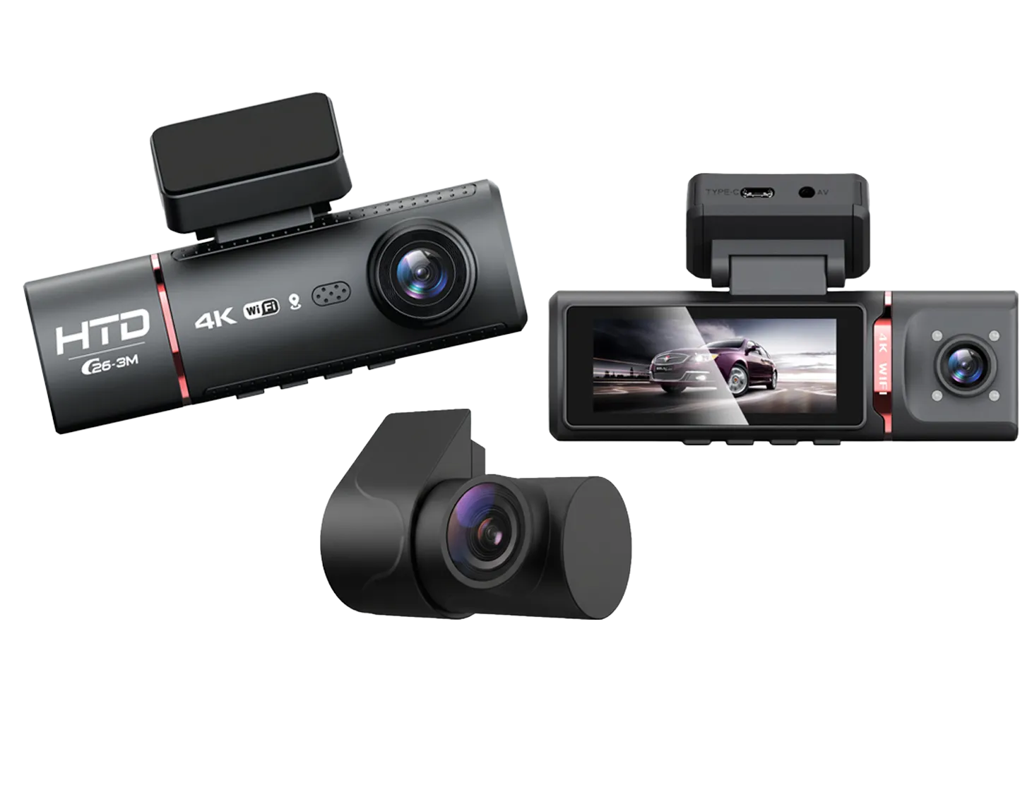 Camera hành trình C26-3M ghi hình 3 mắt: Trước – Trong – Sau, giám sát toàn diện
