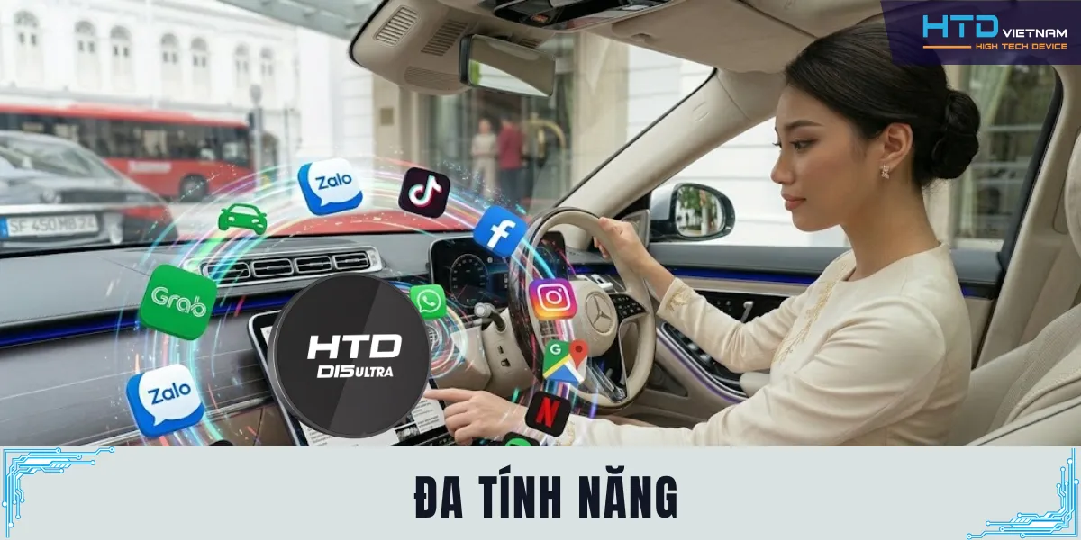 Đa tính năng với android box cho ô tô