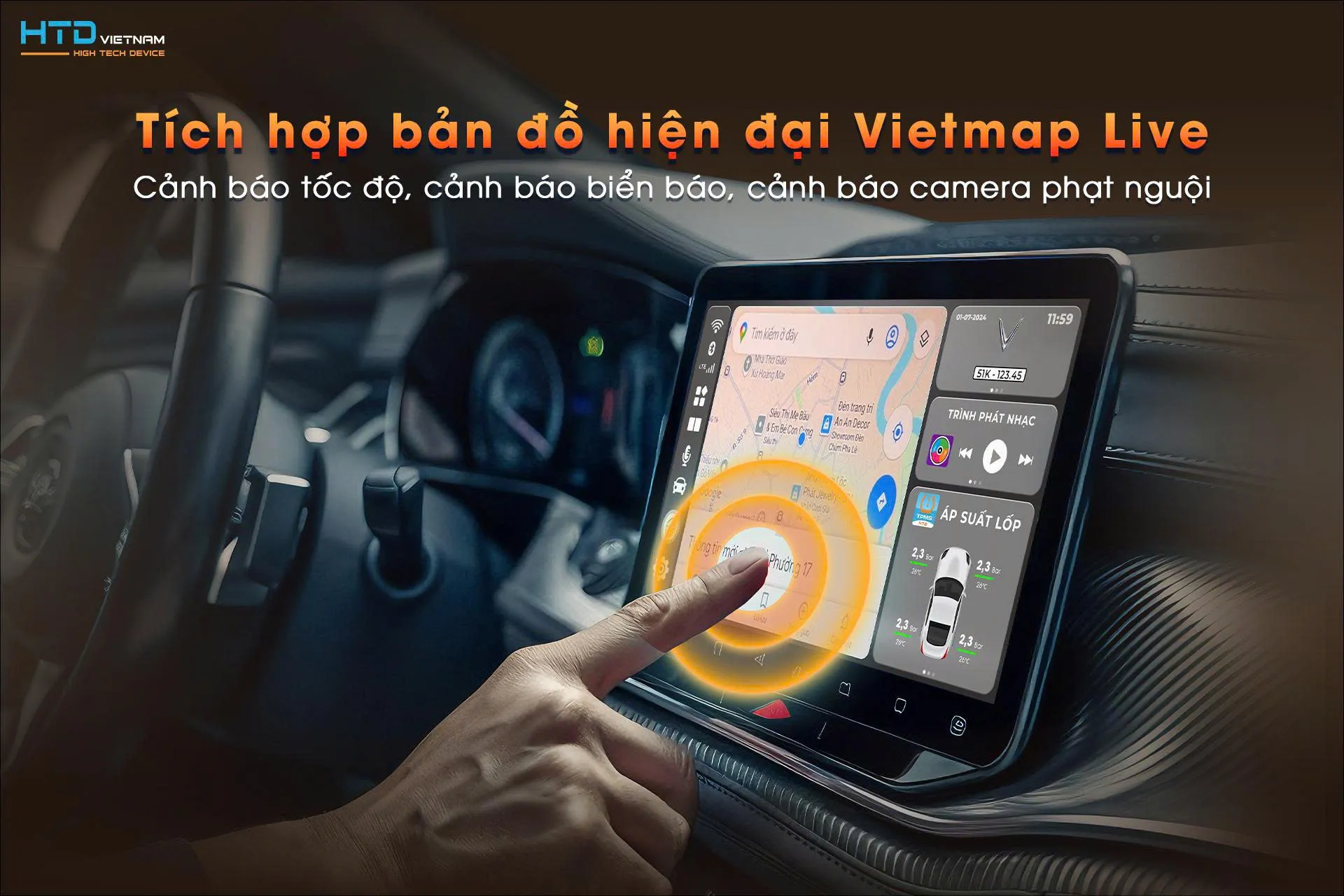bản đồ vietmap live plus tích hợp với android box cho ô tô