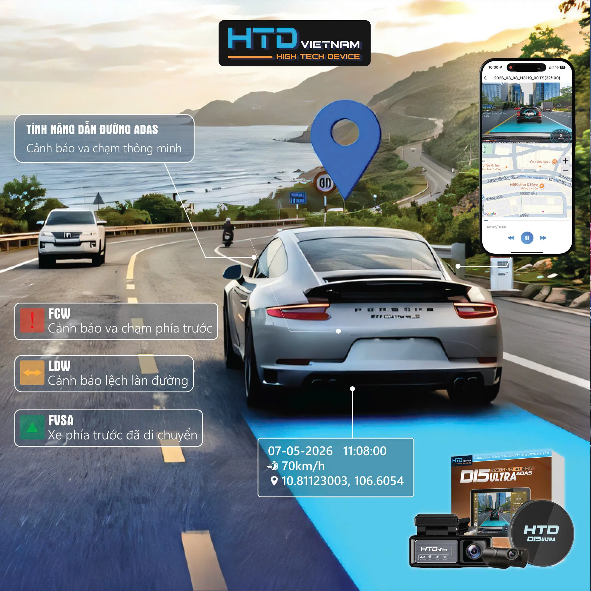 Camera ADAS+Android Box là gì và cơ chế cảnh báo hoạt động thế nào