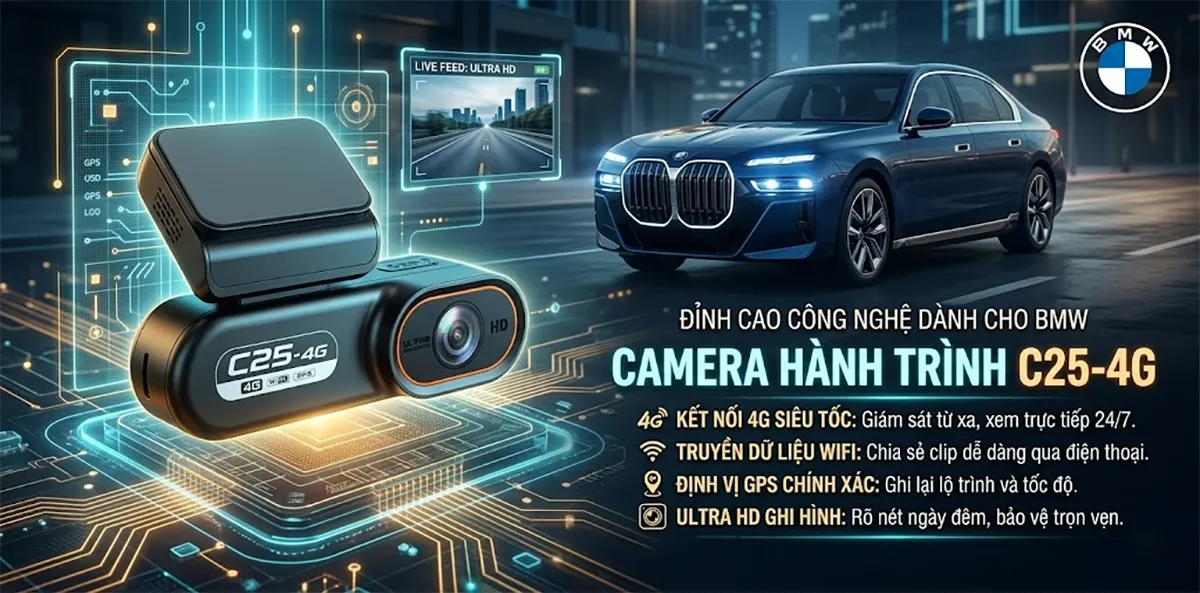 Camera hành trình cho ô tô C25-4G