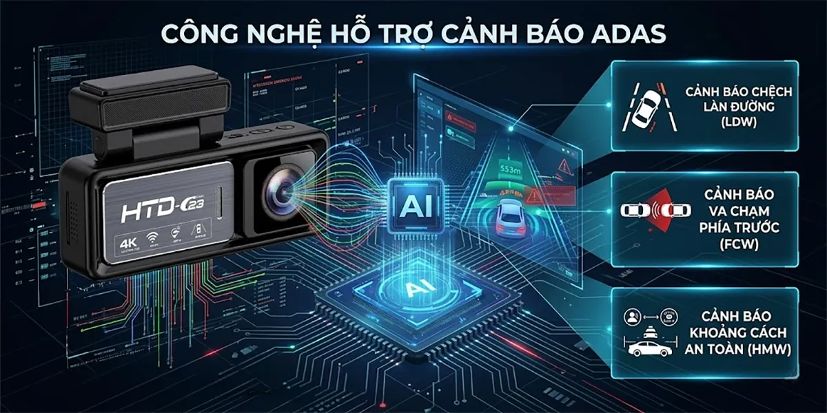 Công nghệ ADAS cho camera hành trình cho ô tô