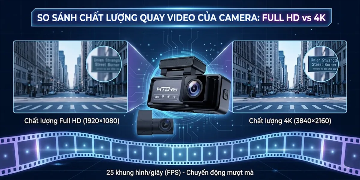 chất lượng quay hình của camera hành trình C23-4K Dual ADAS