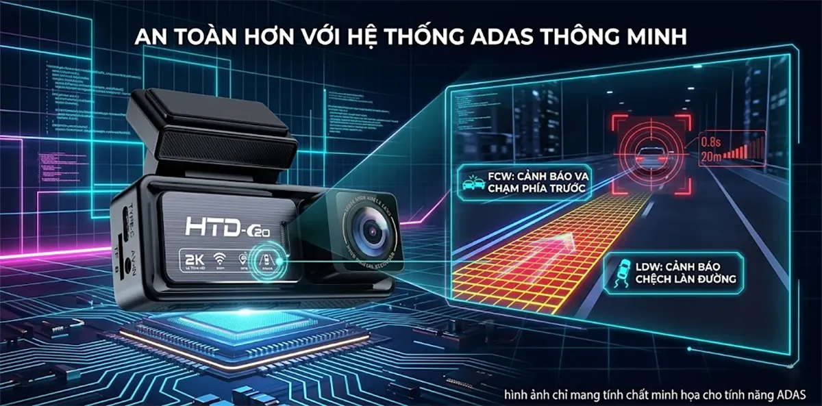 cảnh báo ADAS của camera hành trình C20-2K