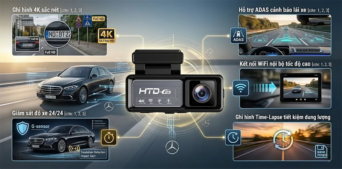 Tính năng công nghệ của camera hành trình cho ô tô