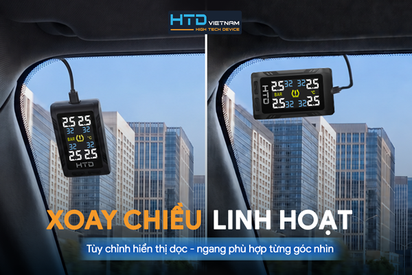 cảm biến áp suất lốp ô tô treo kính