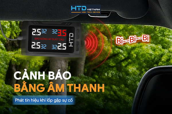 cảm biến áp suất lốp ô tô treo kính