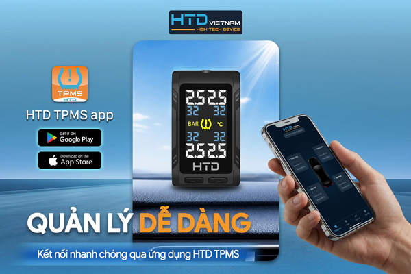 cảm biến áp suất lốp ô tô treo kính