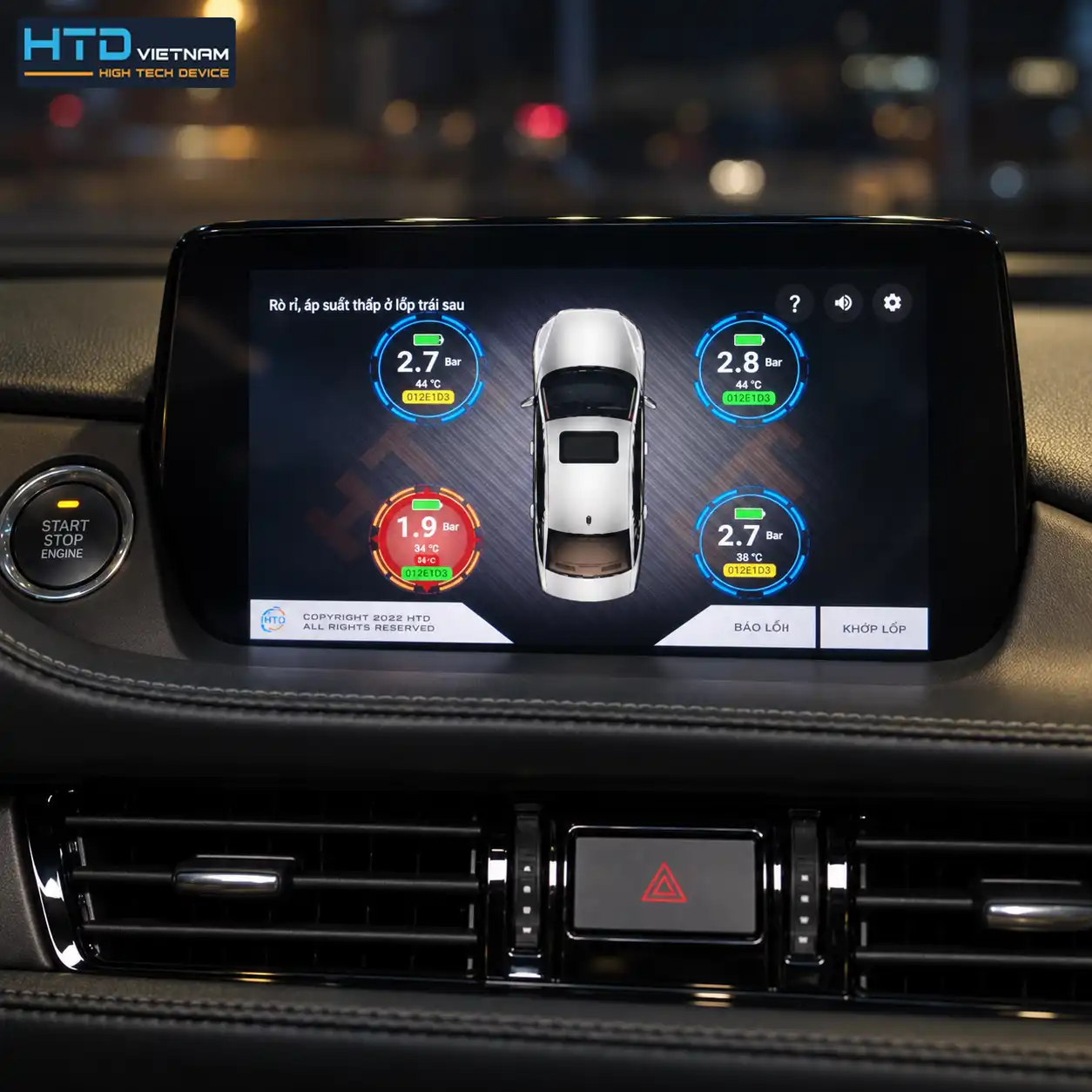 Cảnh báo áp suất lốp bất thường TPMS TP-D22
