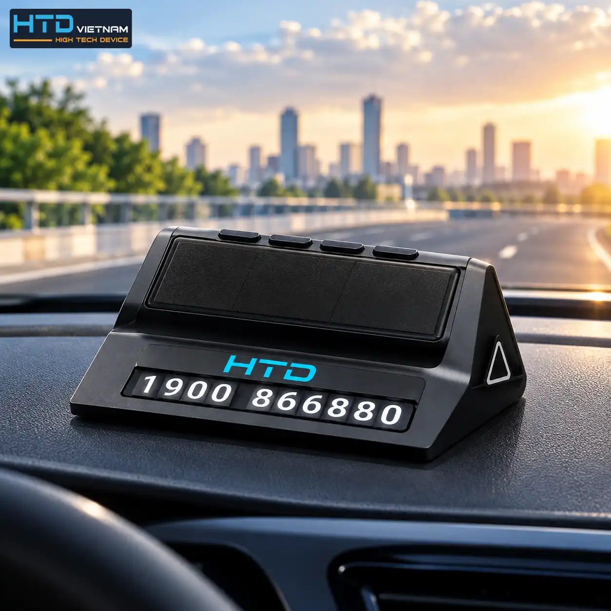 Mặt sau ghi số điện thoại liên hệ đỗ xe TPMS TP-D24