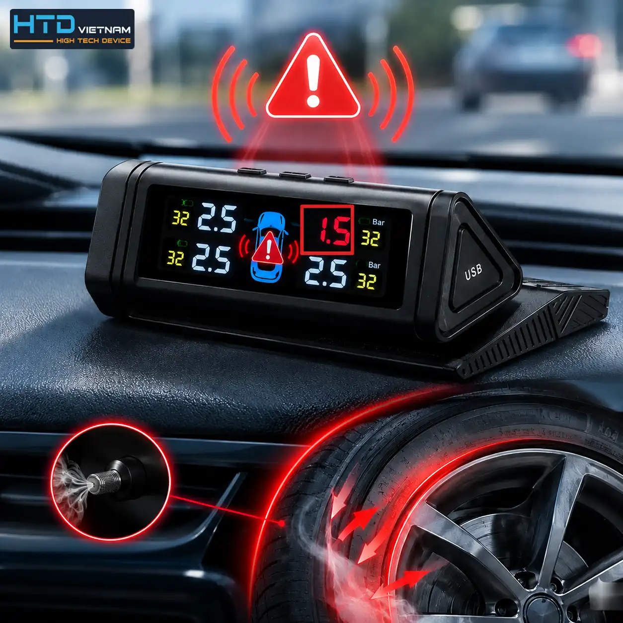 Cảnh báo rò rỉ khí TPMS TP-D24