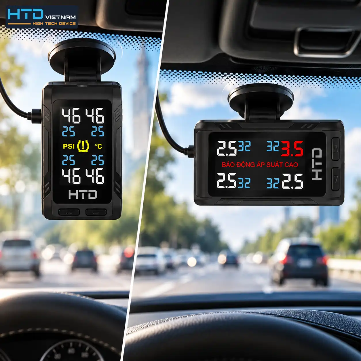 Thiết kế dán kính chắn gió TPMS TP-D26G