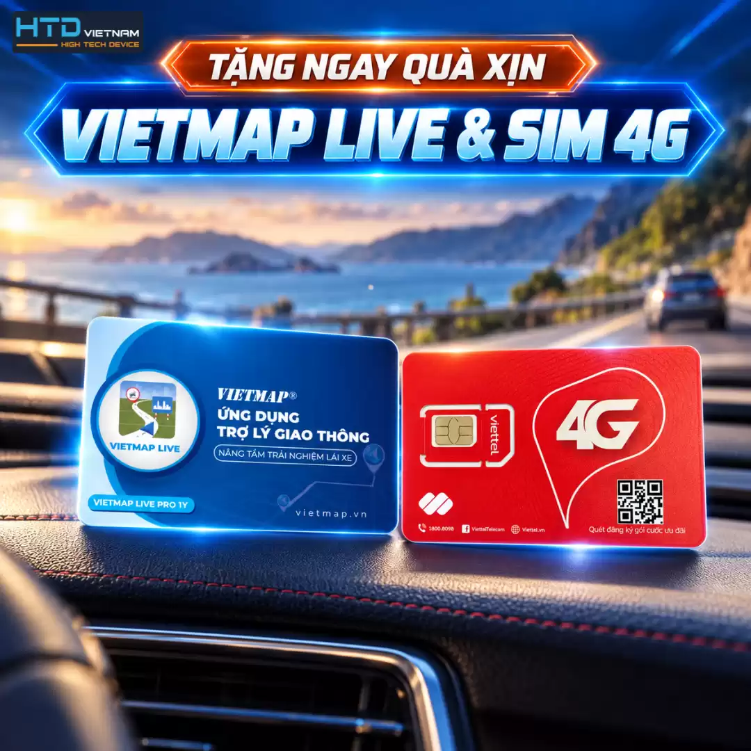 Tặng ngay quà xịn Vietmap Live & SIM 4G