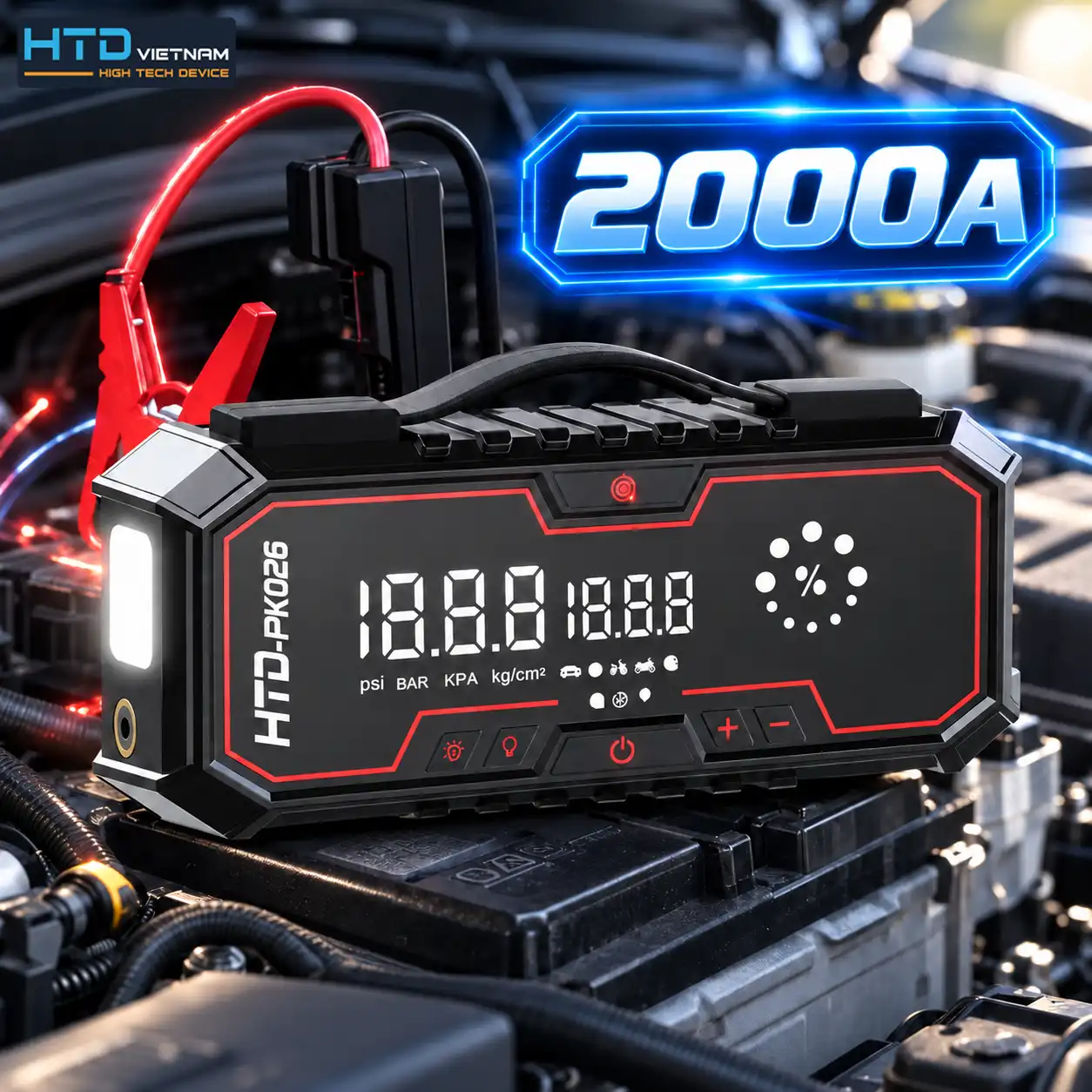 Khả năng kích bình ắc quy HTD PK026
