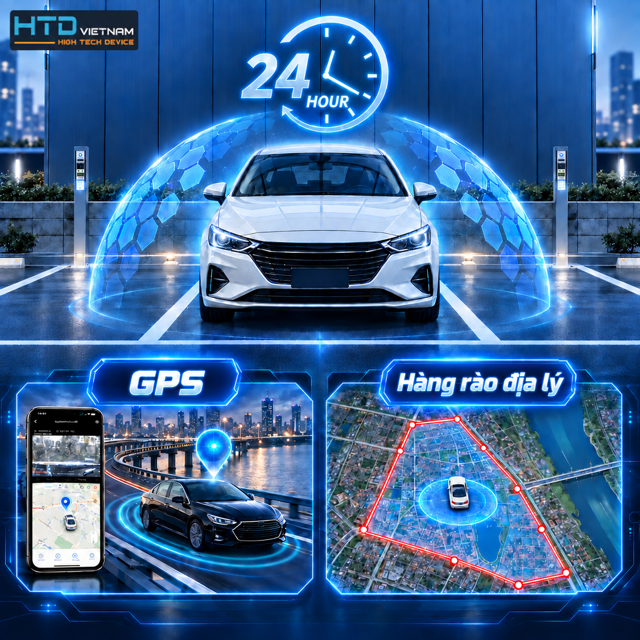 GPS Tracking và hàng rào ảo Geo-Fence HTD C25-4G DUAL