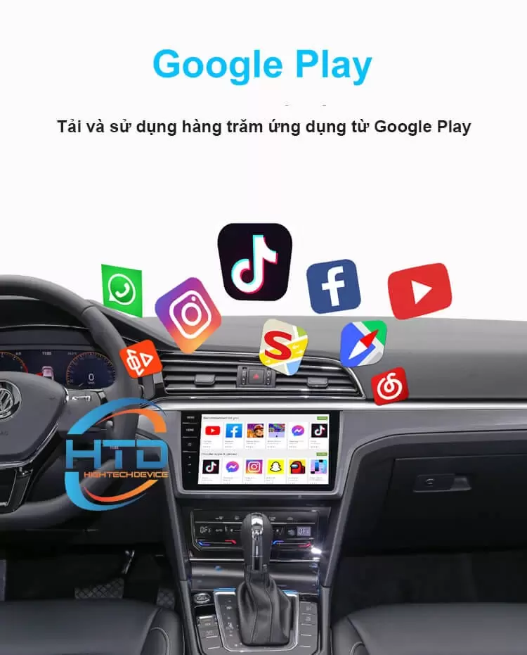 Android box cho ô tô - HTD cài đặt sẵn những ứng dụng vô cùng tiện ích