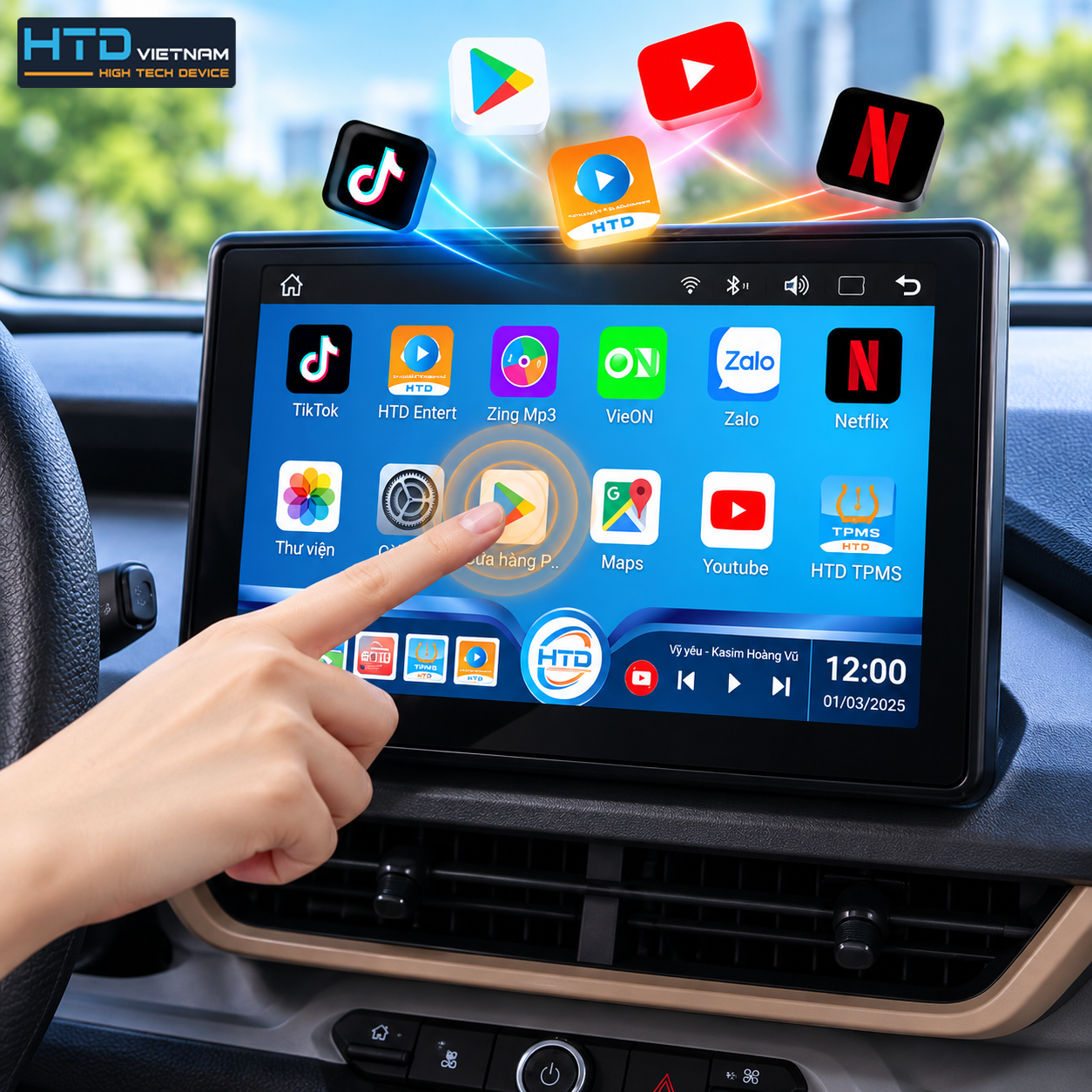 Chuyển đổi màn hình Android VF3 MHU MH-V2 PRO