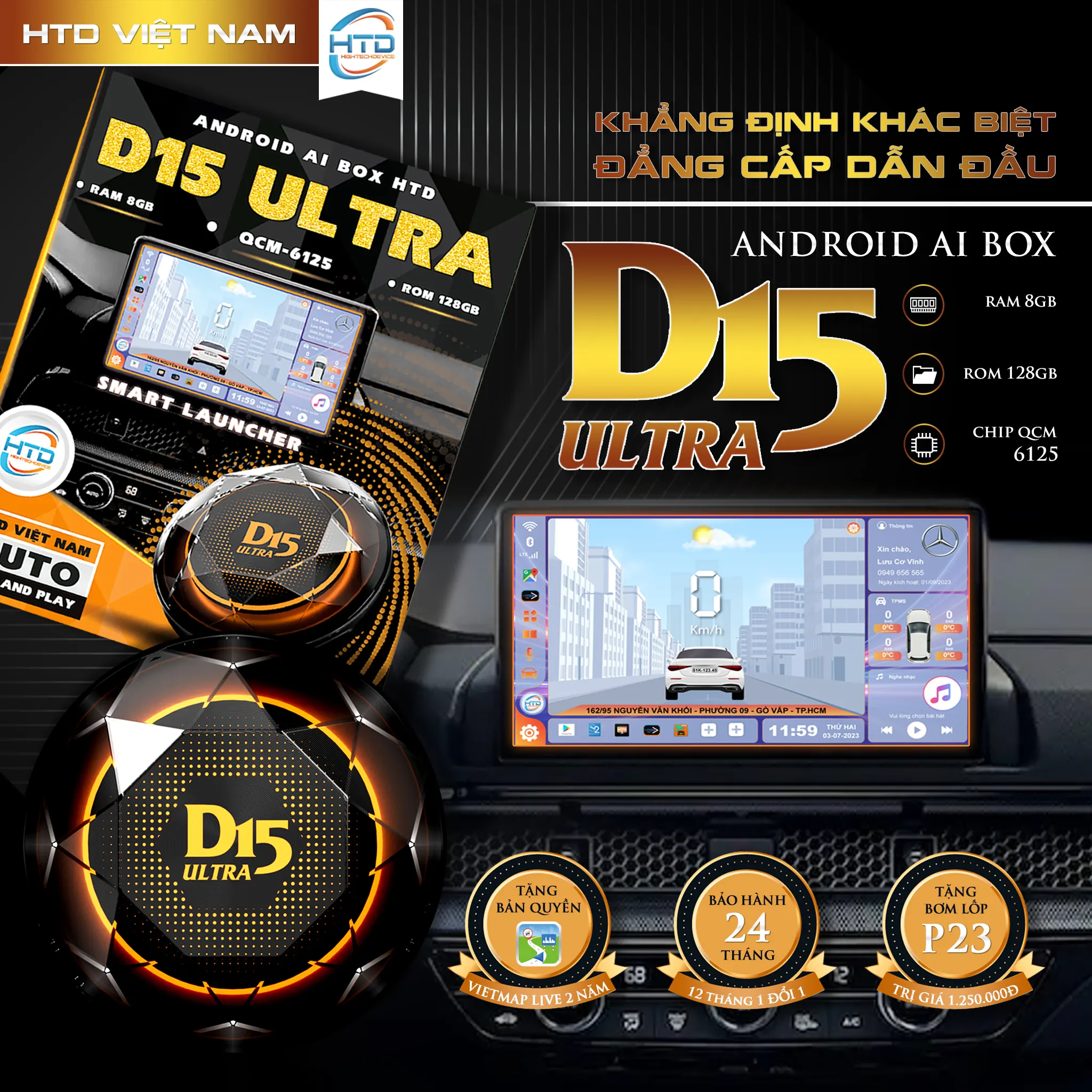 Sản phẩm Android Box cho ô tô D15 Ultra