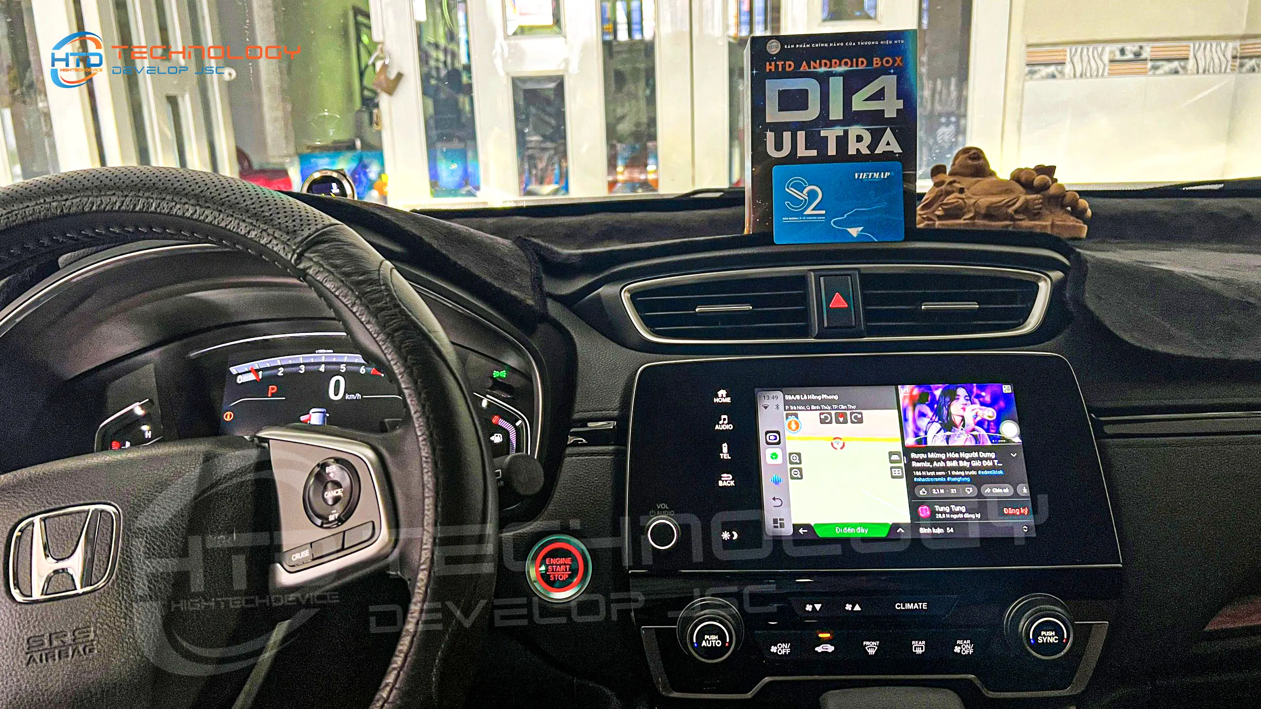 Lắp đặt Android Box ô tô Honda CR-V