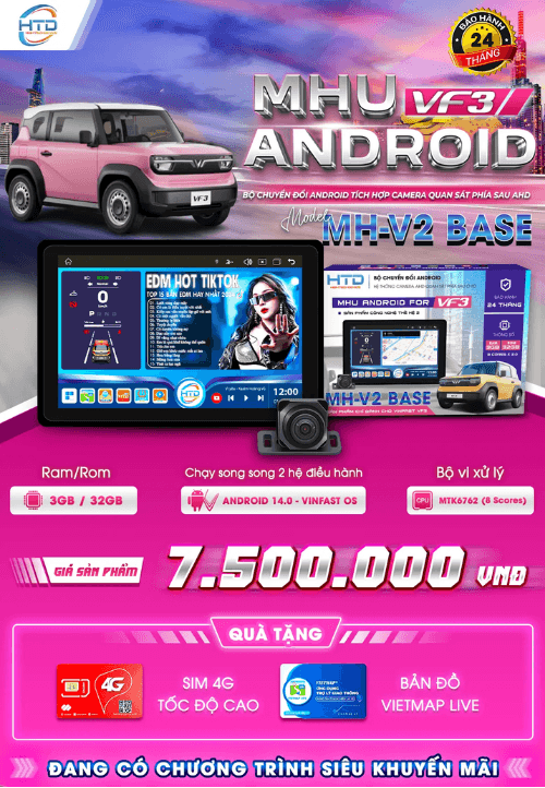 Bộ Chuyển Đổi Màn Hình Android VF3: Thiết Kế Tối Giản, Dễ Dàng Sử Dụng