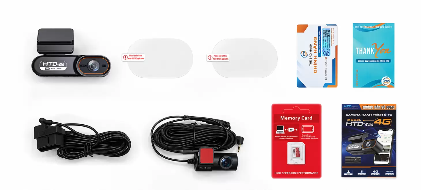Mở hộp và phụ kiện Camera HTD C25-4G Dual