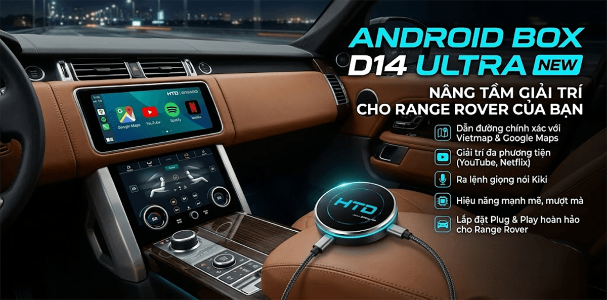Biến màn hình nguyên bản thành Smart Car với Android Box cho Range Rover Autobiography