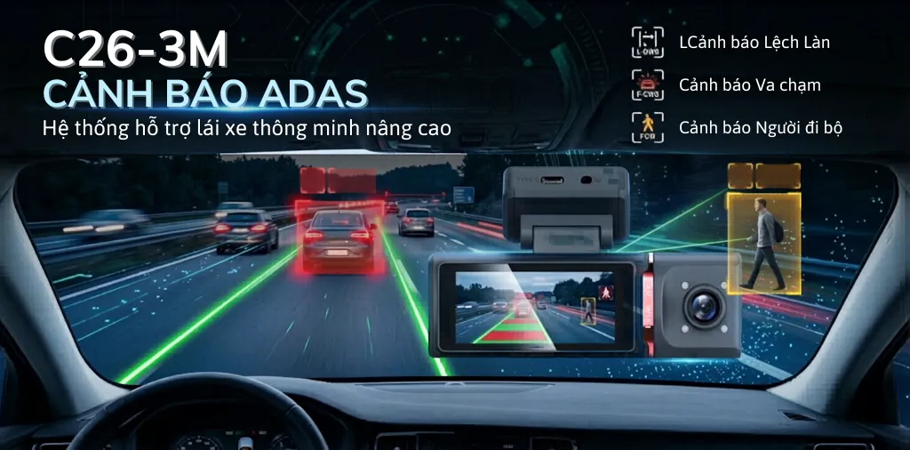 tính năng ADAS trên camera hành trình cho ô tô