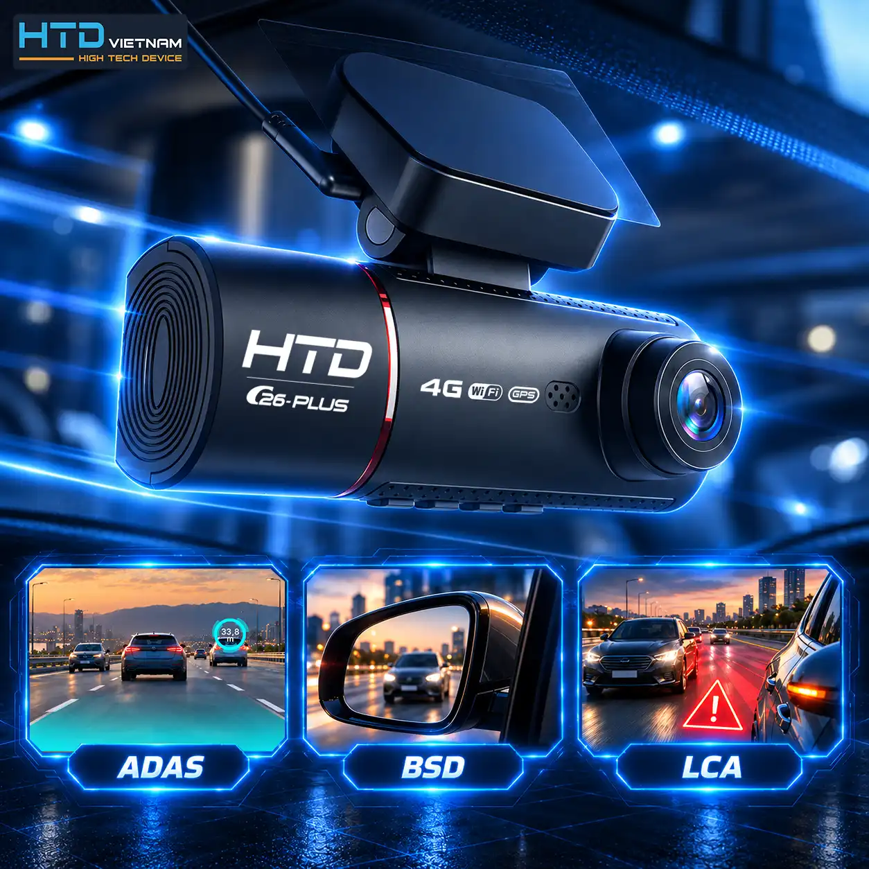 Giám sát đỗ xe 24/24 Time-Lapse Camera HTD-C26 PLUS