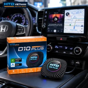 Android Box HTD D10 Plus, model hỗ trợ cả kết nối có dây và không dây với xe