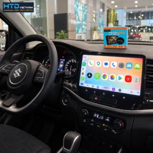 Android Box HTD D12S Pro lắp trên Suzuki XL7, màn hình zin hiển thị giao diện HTD Launcher
