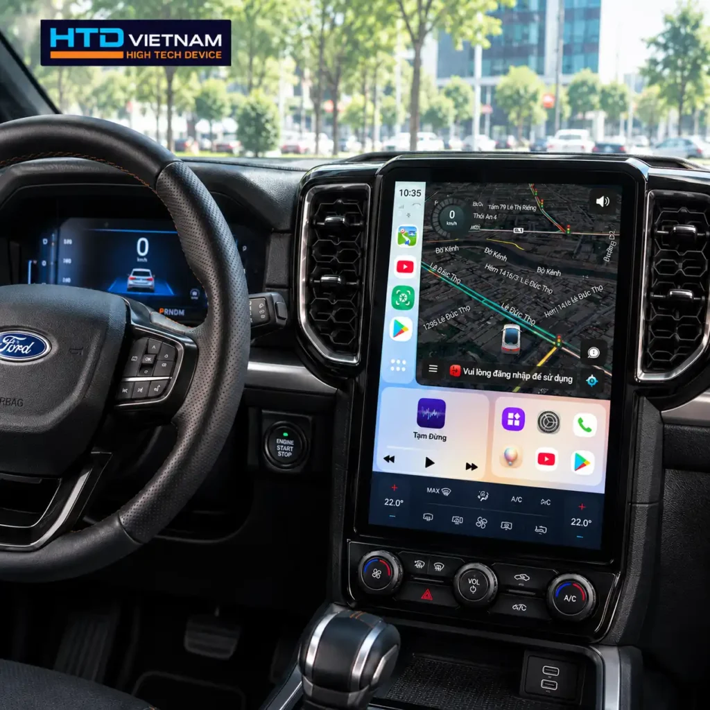 Android Box cho Ford Ranger: Kiểm tra màn zin và chọn dòng HTD phù hợp