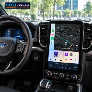 Android Box HTD hiển thị bản đồ và YouTube trên màn hình zin Ford Ranger