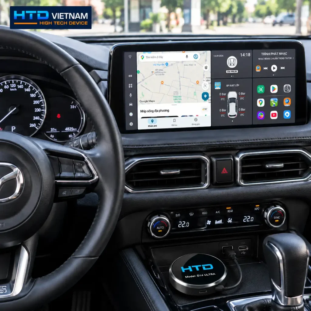 Android Box cho Mazda CX-5: Kiểm tra màn zin và chọn đúng dòng HTD