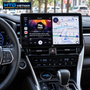 Android Box HTD hiển thị bản đồ và YouTube trên màn hình zin Toyota Innova Cross