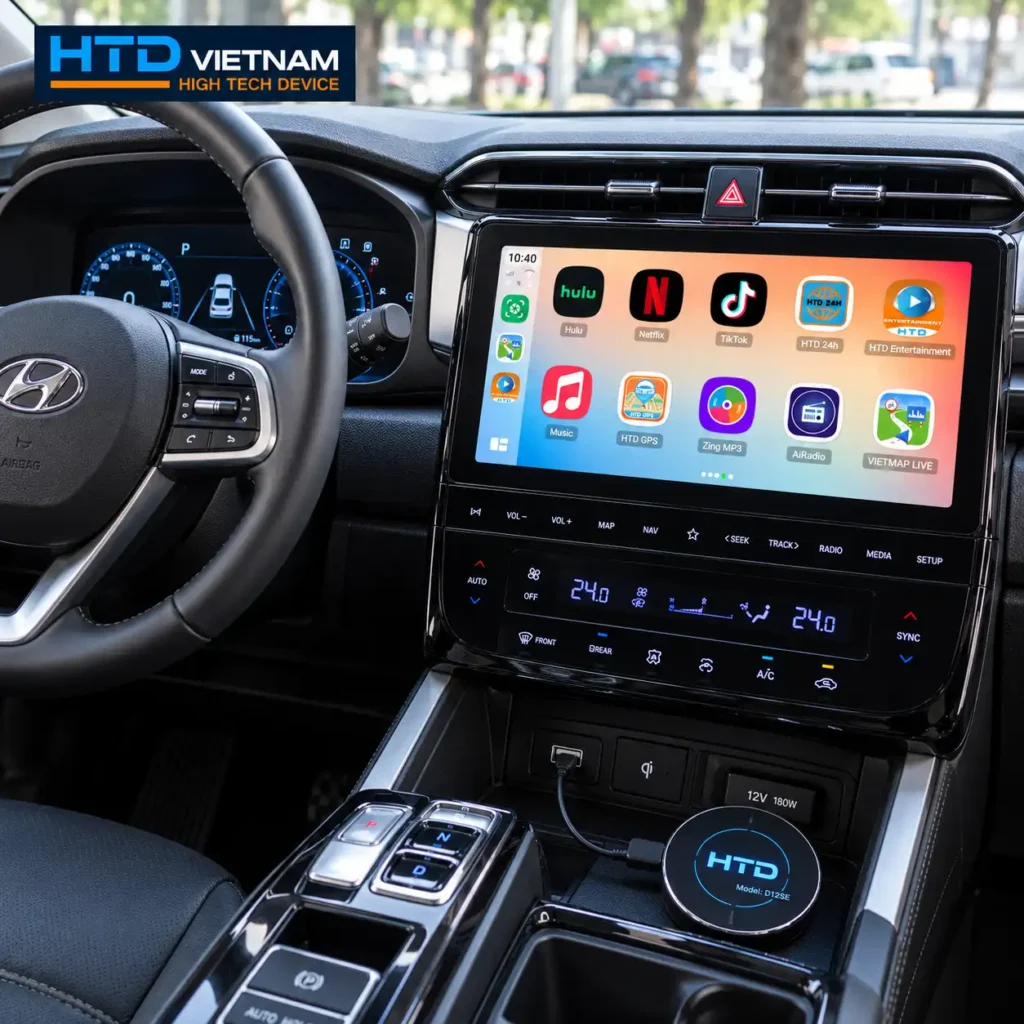 Android Box cho Hyundai Tucson: Kiểm tra màn zin và chọn dòng HTD phù hợp