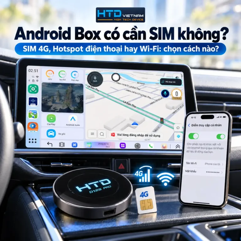 Android Box có cần SIM không SIM 4G, hotspot điện thoại hay Wi-Fi chọn cách nào