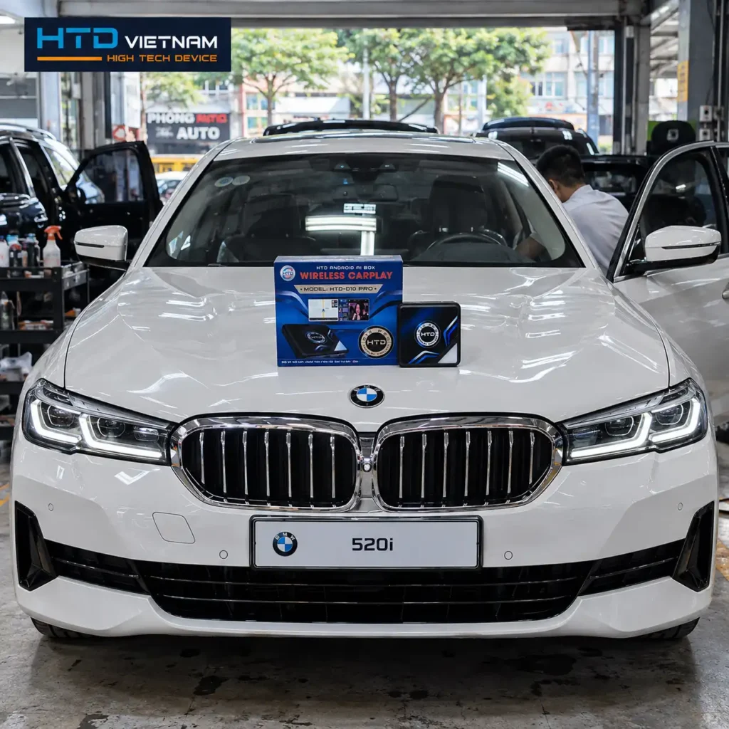 Lắp Android Box HTD D10 Pro cho BMW 520i ( 2025 ): Nhật ký kiểm tra CarPlay không dây trên màn iDrive