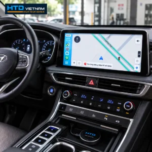 Bản đồ Vietmap Live hiển thị trên màn hình zin của Santa Fe