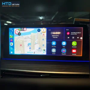 Bản đồ Vietmap và YouTube chia đôi màn hình Android Box HTD D10 Plus trên BMW 520i