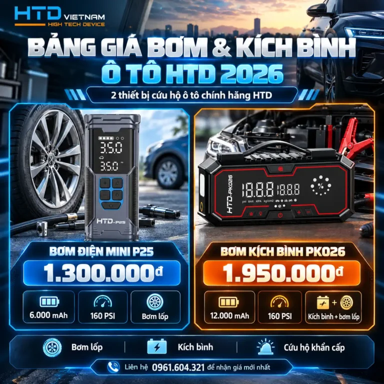 Bảng Giá Bơm Kích Bình Ô Tô HTD