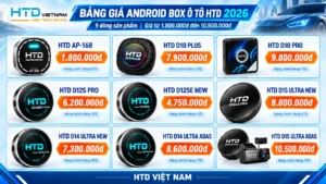Bảng giá Android Box ô tô HTD 2026