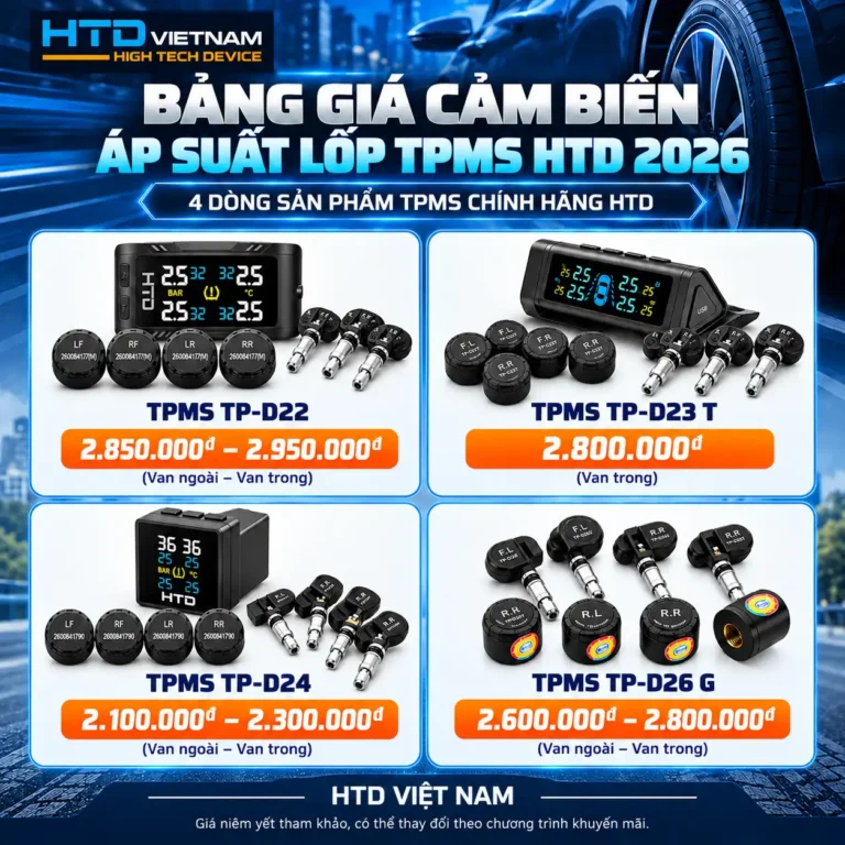 Bảng giá cảm biến áp suất lốp TPMS HTD 2026