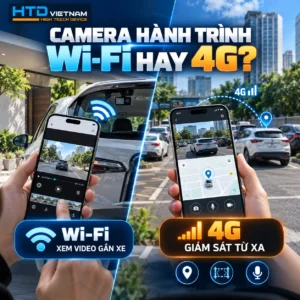 Camera hành trình Wi-Fi hay 4G – So sánh xem video gần xe và giám sát ô tô từ xa